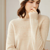 Maglione di cachemire pullover a maniche lunghe in cashmere da donna 100%.