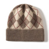 Gorro de cachemira pura Combinación de colores Gorro de cachemira de invierno