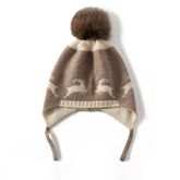 Pure Baby Cashmere  Earflaps Beanie Hat Soft Warm Cashmere Hat