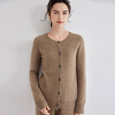 Cardigan in cashmere abbottonati Maglioni Cappotti lavorati a maglia Finiture a coste