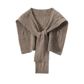 Bufanda de doble uso Protección para los hombros Chal Poncho de punto de cachemira