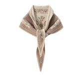 Bufanda tipo chal triangular 100% cachemira estilo pañuelo con estampado floral