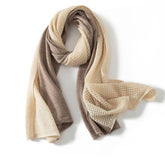 Bufandas suaves en capas de malla de cachemira 100% envolventes de dos tonos
