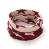 Calentador de cuello de cachemira con redecilla de punto con estampado de estrellas 100% cachemira