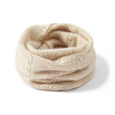 Lujoso 100% calentador de cuello infinito de cable de cable de cachemira