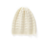 Suave & Gorro de invierno ligero de punto de rombos 100 % cachemira