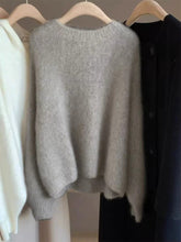 Women's Soft Relaxed Cashmere Crew Neck Fit Knit Pullover Sweater