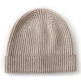 Unisex-Kaschmirkappe mit gerippten Streifen, klassische, gestreifte Mütze mit Umschlag