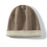 Weiche doppellagige Damen-Wintermütze aus 100 % reinem Kaschmir