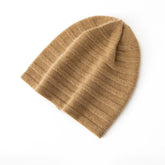 Women's Winter Cashmere Knitted Striped Beanie Hat Casual Cap
