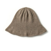 Warm Knitted Bucket Hat 100% Cashmere Fisherman Hat for Women