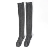 Lässige warme Overknee-Socken aus 100 % Kaschmir für Damen