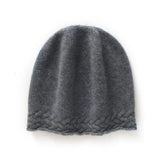 Braided Edge 100% Cashmere Soft Hat Cable Knit Outdoor Beanies