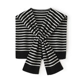 Cuello Cabo Rayas Punto Cálido Mantón Hombro Top Envoltura Unisex