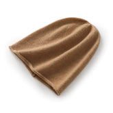 Bonnet en cachemire tricoté doux et ample en pur cachemire, bonnet tête de mort