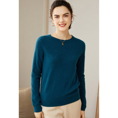 Soft Luxury Knit Lace-Yoke Sweater 100% Pure Cashmere Sweater