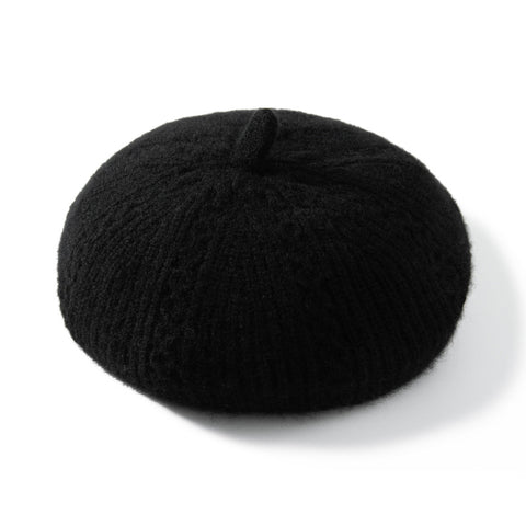 Pure cashmere beret hats for women Soft Warm Girls Cashmere French Beanie Hat