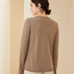 V Neck Classic Soft Lightweight Loose Pullover Cashmere Sweater
