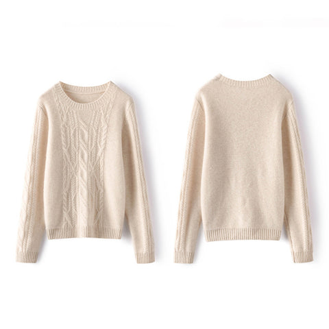 Women's Cashmere Sweater Long Sleeve Pullover Cashmere Sweater