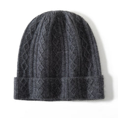 Pure Cashmere Beanie Hat Winter 100% Cashmere Cap