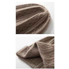 Pure Cashmere Beanie Hat Winter 100% Cashmere Cap