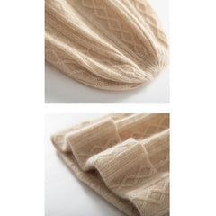 Pure Cashmere Beanie Hat Winter 100% Cashmere Cap