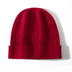 Pure Cashmere Beanie Hat Winter 100% Cashmere Cap