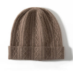Pure Cashmere Beanie Hat Winter 100% Cashmere Cap