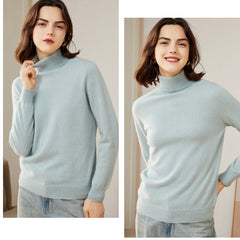 Women's 100% Cashmere Soft Classic Knit Turtleneck Sweater
