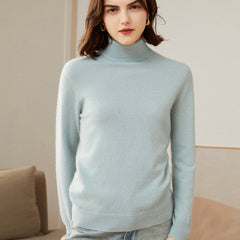 Women's 100% Cashmere Soft Classic Knit Turtleneck Sweater