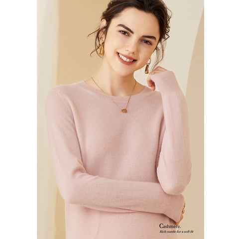 Cashmere Sweater for Women Classic Long Sleeve Pullover Cashmere Tops