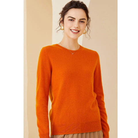 Cashmere Sweater for Women Classic Long Sleeve Pullover Cashmere Tops