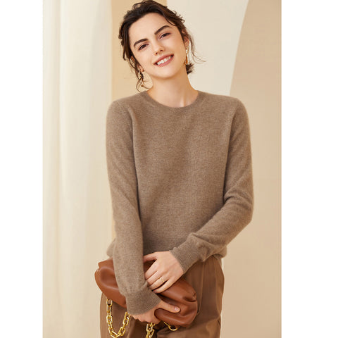 Cashmere Sweater for Women Classic Long Sleeve Pullover Cashmere Tops