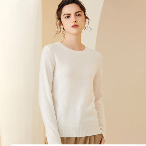 Cashmere Sweater for Women Classic Long Sleeve Pullover Cashmere Tops