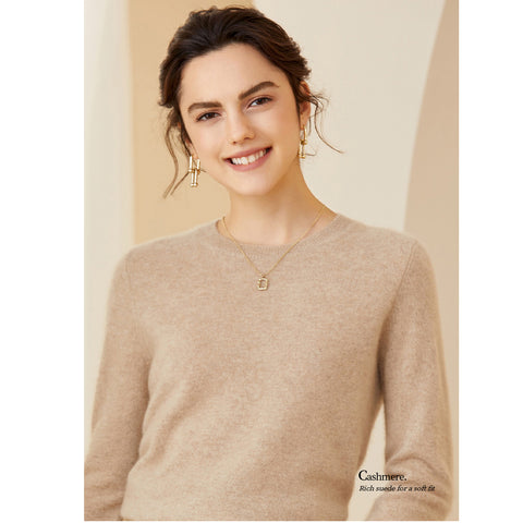 Cashmere Sweater for Women Classic Long Sleeve Pullover Cashmere Tops