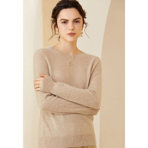 Cashmere Sweater for Women Classic Long Sleeve Pullover Cashmere Tops