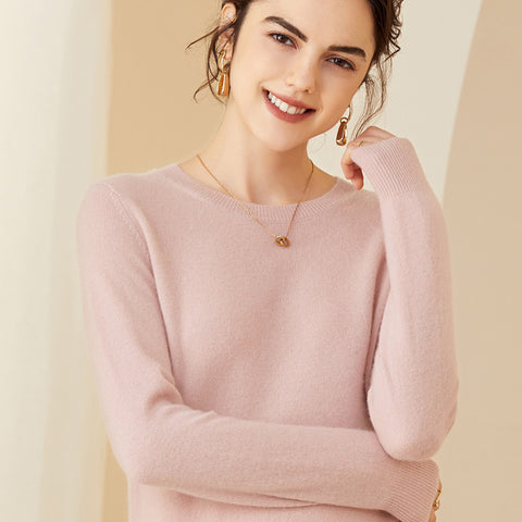 Cashmere Sweater for Women Classic Long Sleeve Pullover Cashmere Tops