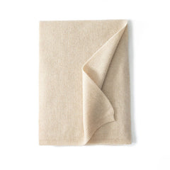 Classic Unisex Soft  100% Cashmere Ribbed Knit Scarf