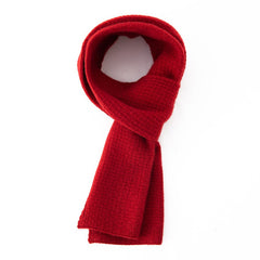 Knitted Waffle-Textured 100% Cashmere Warm Winter Neck Scarf