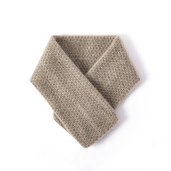 100% Cashmere Neck Warmer Triangle High Neck Knitted Small Scarf