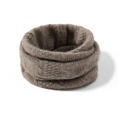 Luxurious 100% Cashmere Cable-Knit Infinity Neck Warmer