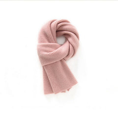 100% Ribbed Cashmere Scarf Knit Classic Lightweight Warm Shawl
