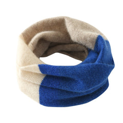 Splicing 100% Cashmere Colorblock Knitted Neck Cover