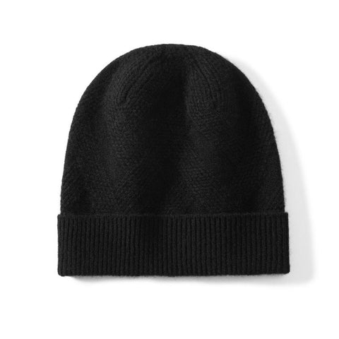 100% Cashmere Knitted Cap Beanie Hat Winter Soft Warm for Men Women