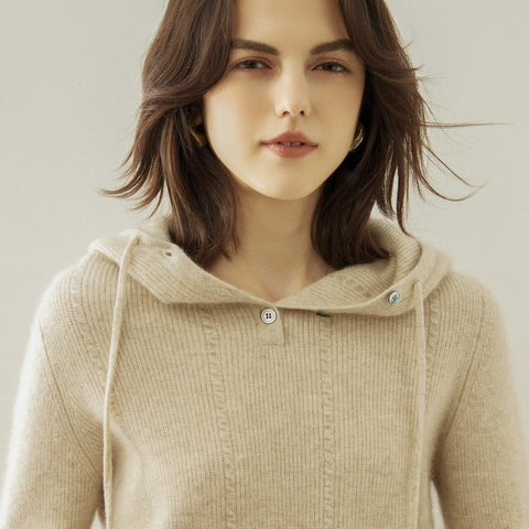 Damen stricken Pullover Pullover mit Kennzeichen Cashmere Jumper Hoodie