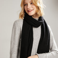 Leaf Pattern Cashmere Wrap 100% Cashmere Lace Knit Scarf