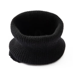 Ribbed Neck Gaiter 100% Cashmere Soft Tube Thick Scarf