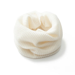 100% Cashmere Ribbed Knit Scarf Winter Circle Loop Neck Warmer
