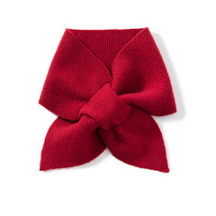 Ribbed Knit Neckerchief Soft 100% Cashmere Bow-Knot Neck Warmer