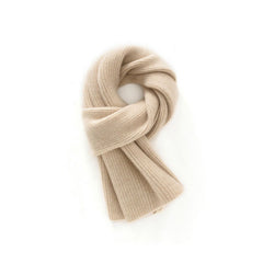 100% Ribbed Cashmere Scarf Knit Classic Lightweight Warm Shawl